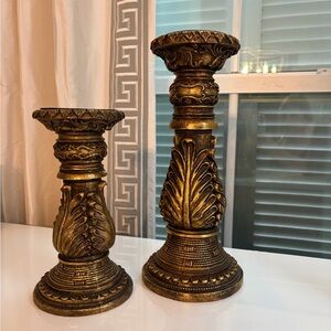 Elegant Gold Candle Holders